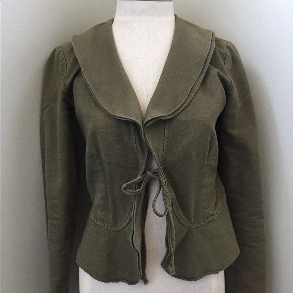 Urban Outfitters green tie jacket